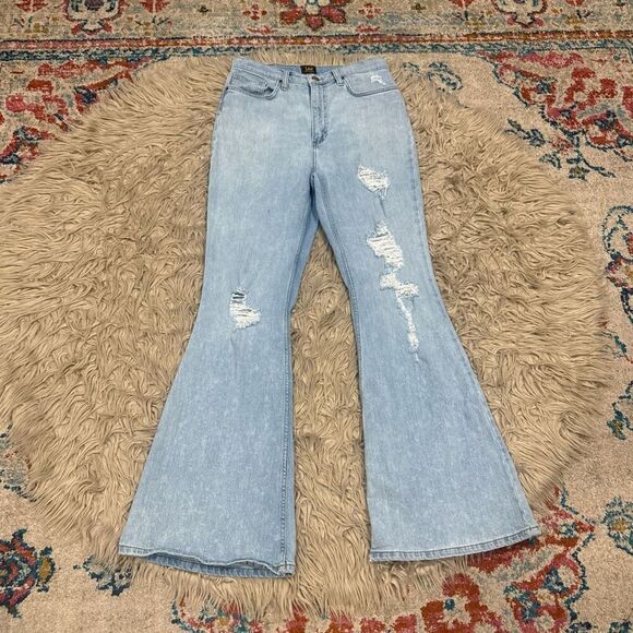 Vintage y2k Lee Flare Jeans size 30 - Picture 1 of 6